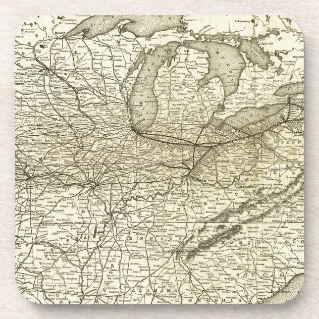 Posavasos Nueva York, Pennsylvania y Ohio Railroad (Frente)