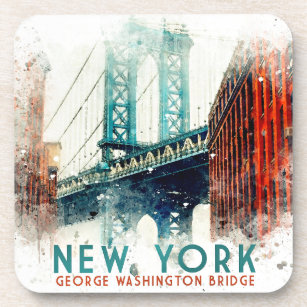 Posavasos Nueva York, puente George Washington,