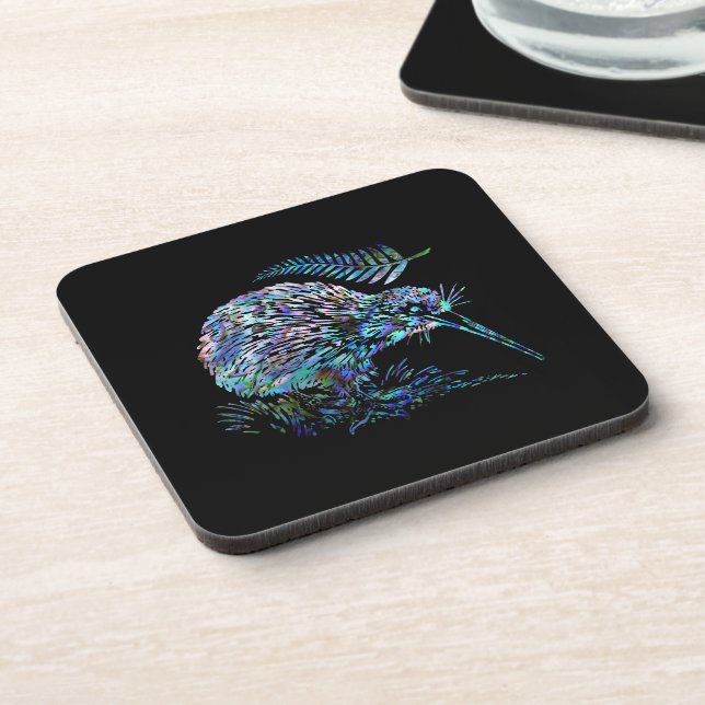 POSAVASOS NUEVA ZELANDIA KIWI PAUA STONE COASTER (Lado Izquierdo)