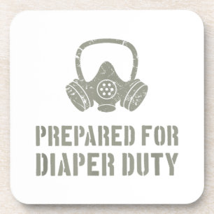 Posavasos Nuevo Padre Preparado Para Diaper Duty Funny