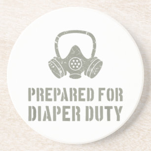 Posavasos Nuevo Padre Preparado Para Diaper Duty Funny