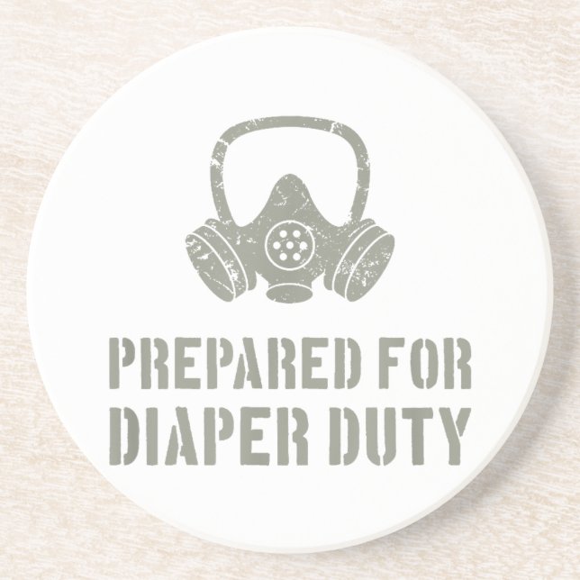 Posavasos Nuevo Padre Preparado Para Diaper Duty Funny (Frente)