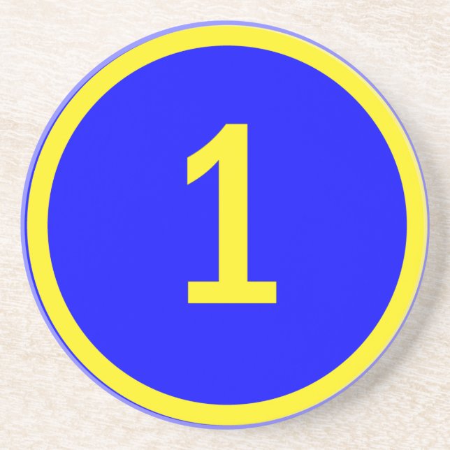 Posavasos número 1 en círculo (Frente)