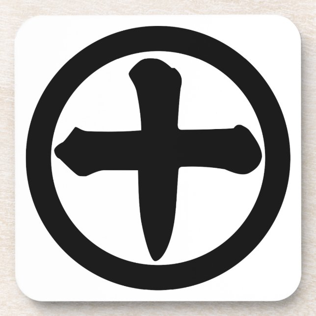 Posavasos Número diez kanji en círculo (Frente)