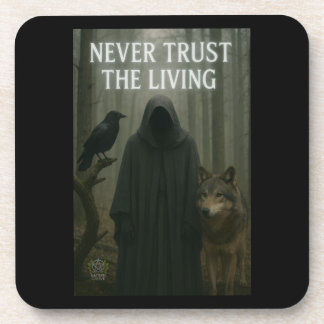 Posavasos Nunca confíes en los vivos - Ghostly Table Coaster
