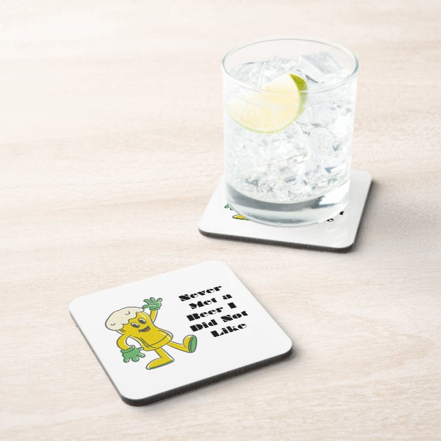 Posavasos Nunca conocí una cerveza que no me gustaba en una (Lado Derecho)