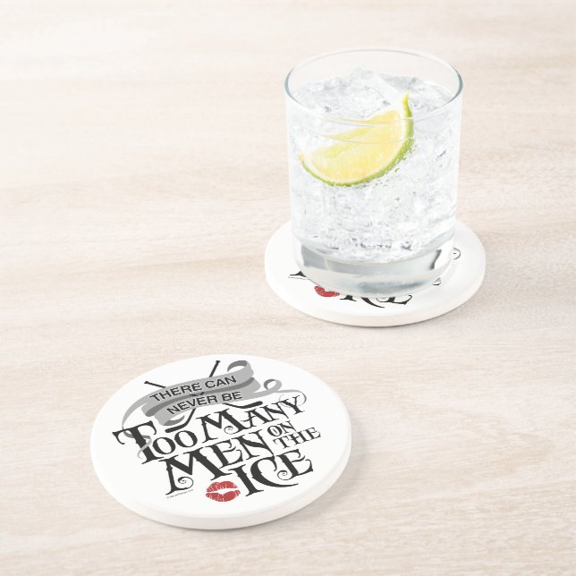 Posavasos Nunca demasiados hombres (hockey) (Lado)