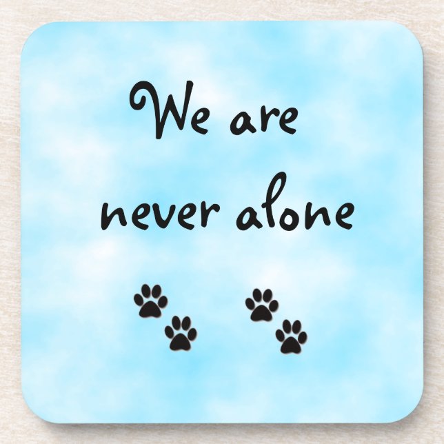 Posavasos Nunca estamos solos en la montaña rusa de corcho (Frente)