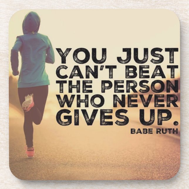 Posavasos Nunca rendirse: se está agotando el tiempo Inspira (Frente)