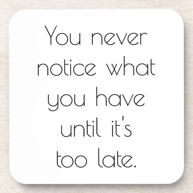 Posavasos Nunca Se Nota La Monstruación De Plástico Duro (Frente)