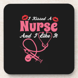 Posavasos Nurse Gift   Besé Una Enfermera Y Me Gusta