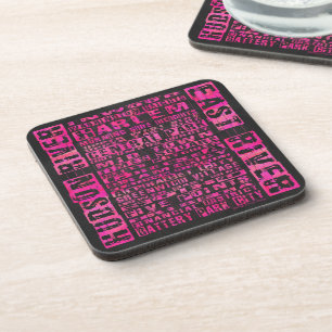 Posavasos NYC Vecindarios Hot Pink
