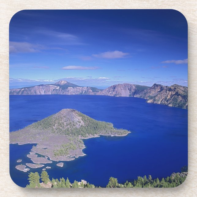 Posavasos O, Crater Lake NP, Wizard Island y Crater (Frente)