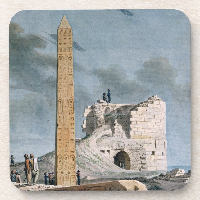 Posavasos Obelisco de Cleopatra (w/c en el papel) (Frente)