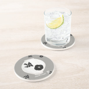 Posavasos objet_22_camellia,pájaro y arenisca de cerámica