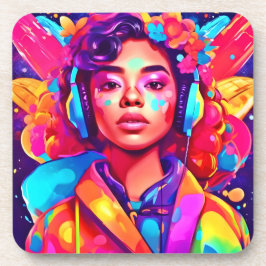 Posavasos Obra digital Funky Lady