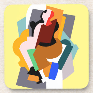 Posavasos Obra vintage abstracta de los años 20