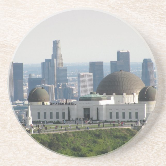 Posavasos Observatorio Griffith y el centro de Los Ángeles (Frente)