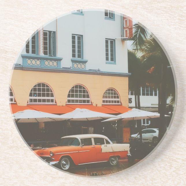 Posavasos Ocean Drive, South Beach, Miami (Frente)