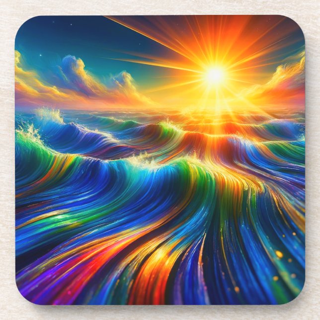 Posavasos Océano arcoiris (Frente)