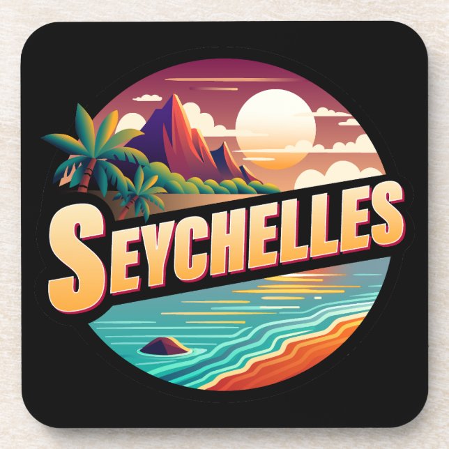 Posavasos Océano Índico de las Islas Seychelles (Frente)