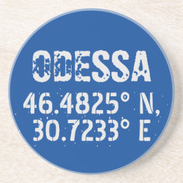 Posavasos Odessa Ucrania Latitud y longitud angustiada