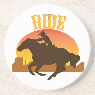 Posavasos Oeste Cowboy Cowgirl Caballos de Rodeo