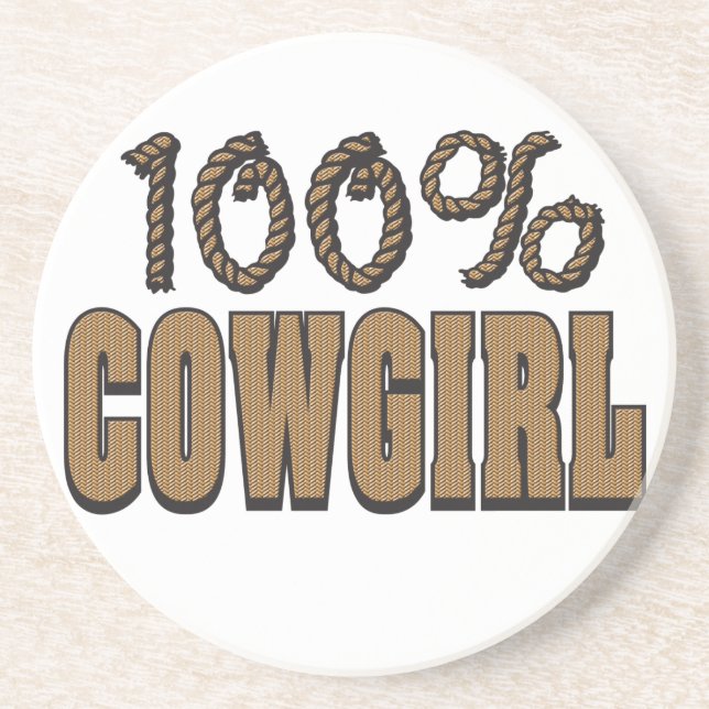 Posavasos Oeste Cowboy Cowgirl Caballos de Rodeo (Frente)