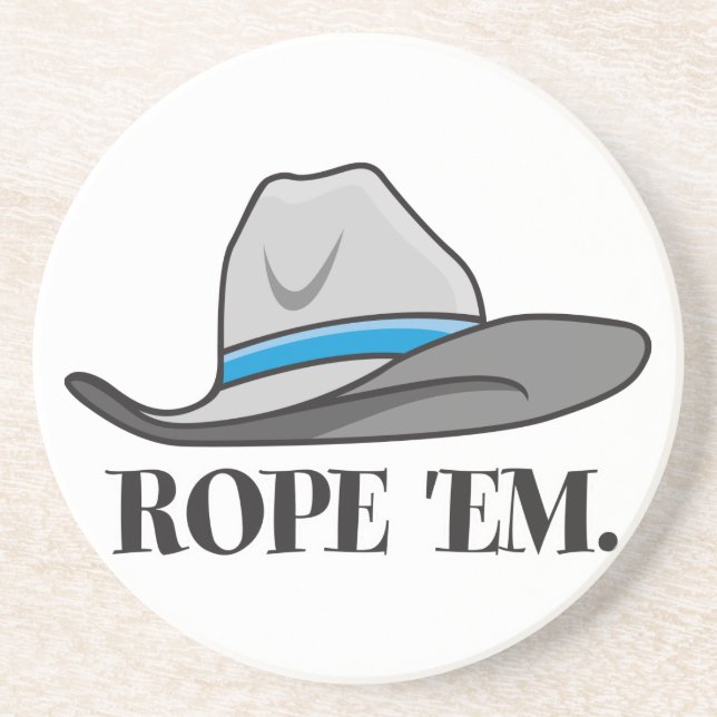 Posavasos Oeste Cowboy Cowgirl Caballos de Rodeo (Frente)