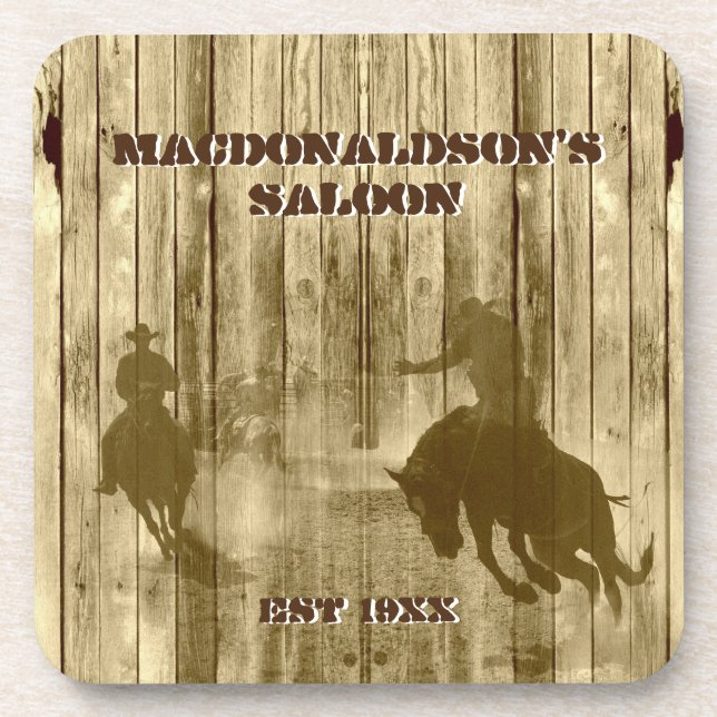 Posavasos Oeste de país tema rancho de vaquero (Frente)