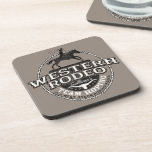 Posavasos Oeste Rodeo AÑADIR NOMBRE Old West Steer Roping Ro