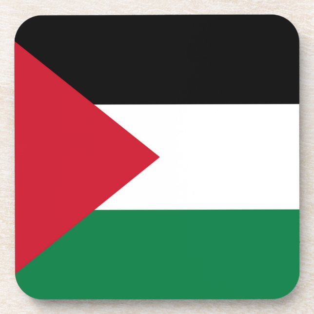 Posavasos oficialmente bandera del Estado de Palestina (Frente)