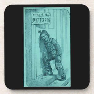 Posavasos oficina del Daily Terror de alrededor de 1900
