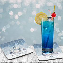 Posavasos Oh Boy Winter | Woodland Baby Shower