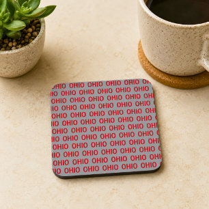 Posavasos Ohio Rojo y Gris