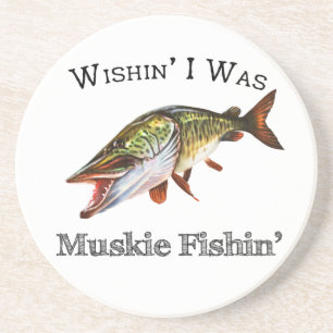 Posavasos Ojalá Fuera Muskie Fishin