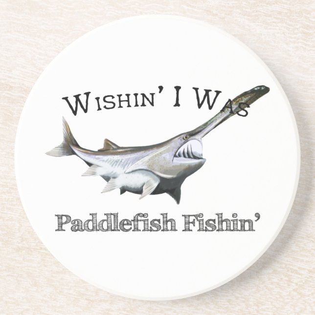 Posavasos Ojalá Yo Fuera Pescador De Paddle (Frente)