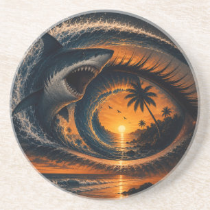 Posavasos Ojo de la Ola – Almohada de Tirar Puesta de Sol Su