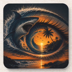 Posavasos Ojo de la Ola – Almohada de Tirar Puesta de Sol Su