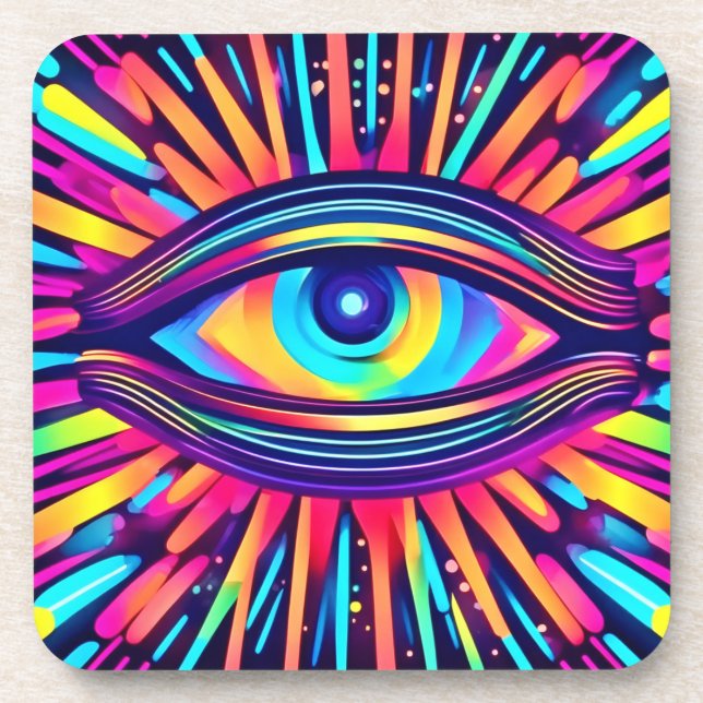 Posavasos Ojo de neón del cosmos (Frente)