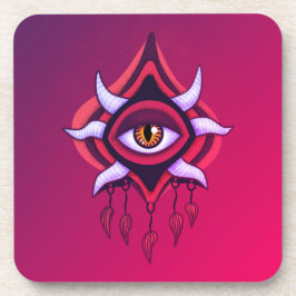 Posavasos Ojo Demonio Púrpura - Arte Oculto Gótico