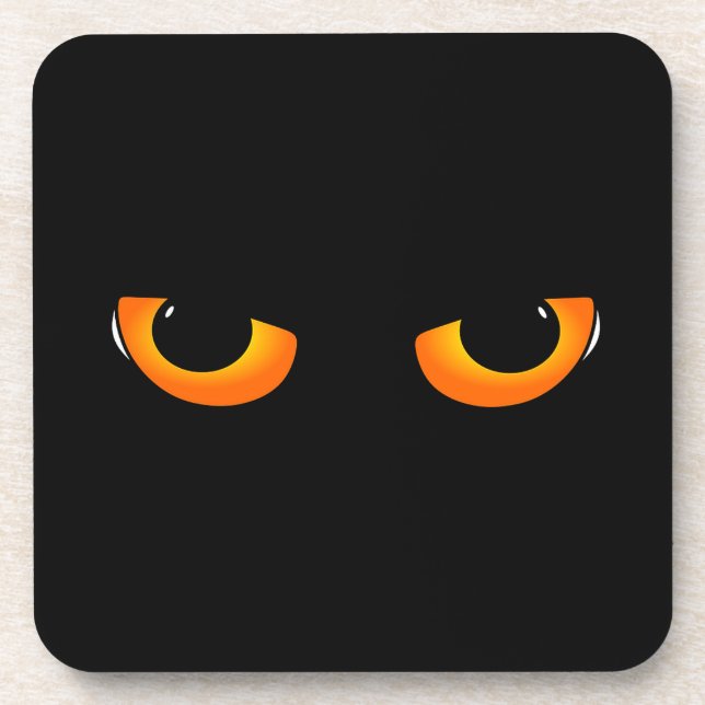 Posavasos Ojos de gato fantasmagóricos (Frente)