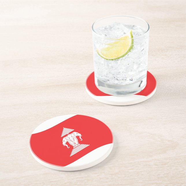 Posavasos Ola de la bandera del elefante de tres cabezas de  (Lado)