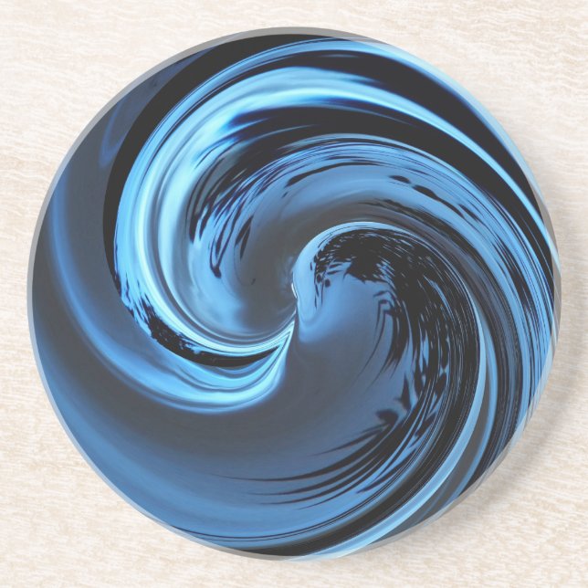 Posavasos Ola de la isla azul de Sapphire (Frente)