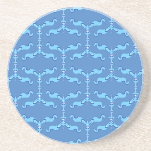 Posavasos Olas de océano y cintas  (Frente)