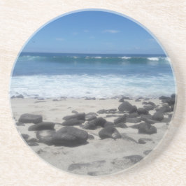 Posavasos Olas oceánicas de la playa de Rock Lava