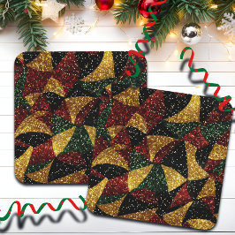 Posavasos Olas verdes rojas de Purpurina festivo