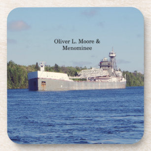 Posavasos Oliver L. Moore y Menominee 6 tiras de plástico