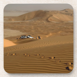 Posavasos Omán, desierto de Rub Al Khali, conduciendo sobre