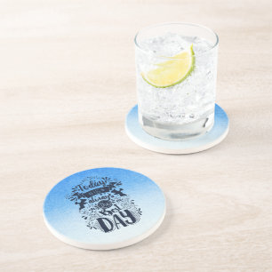 Posavasos Ombre Azul y blanco bucear en tonos soñados